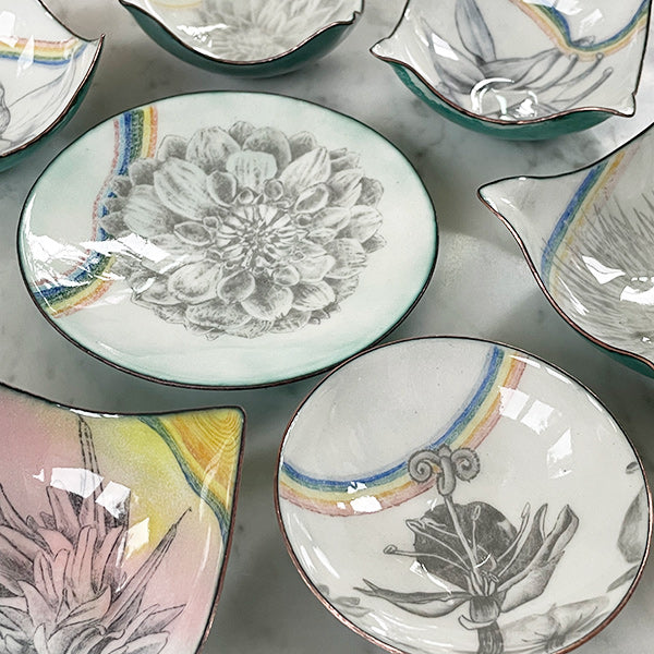 Why rainbows and wildflowers? Enamelware bowls to ease your soul - CG  Sculpture and Jewelry