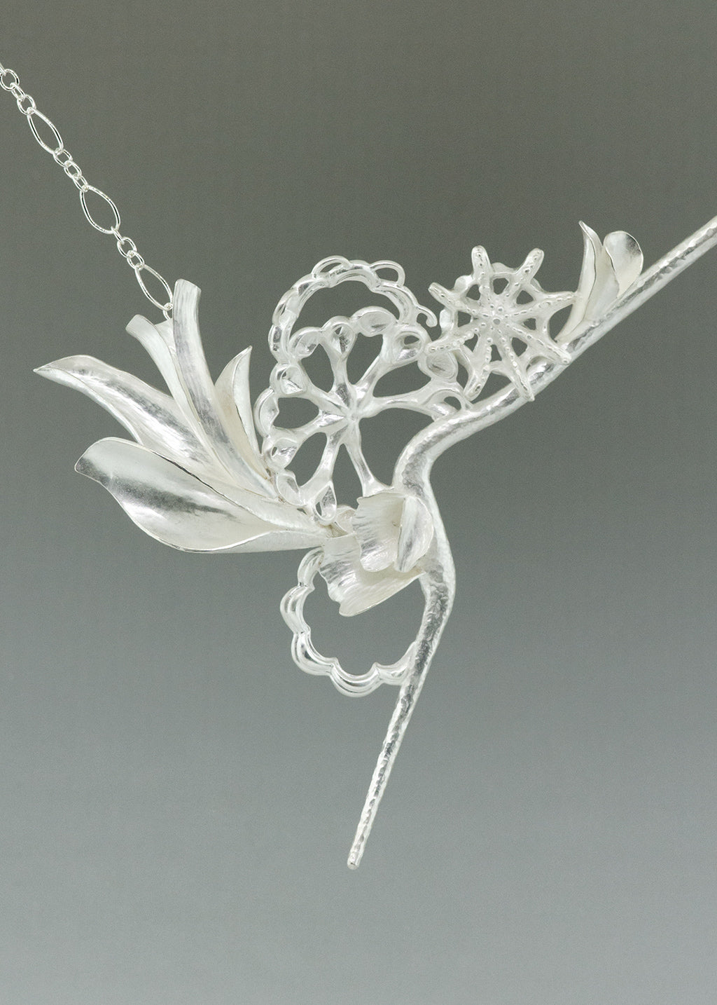 Day Bloom, one of a kind, power necklace - CG Sculpture and Jewelry